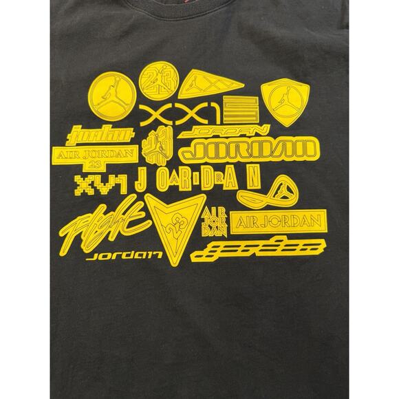Men’s Black Short Sleeve 100% Cotton, Nike, Air Jordan T-Shirt, S/M - Picture 2 of 8
